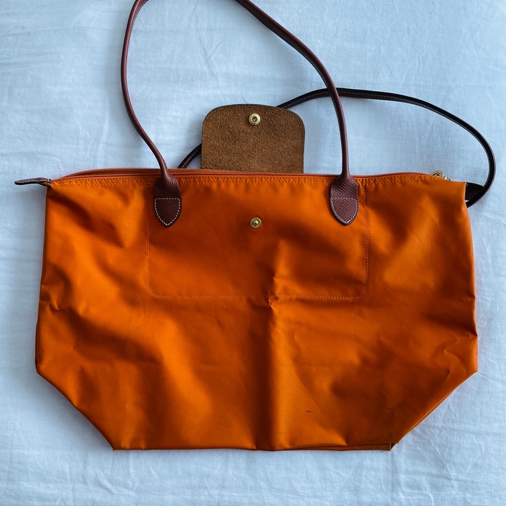 Le Pliage Large Orange Nylon Tote